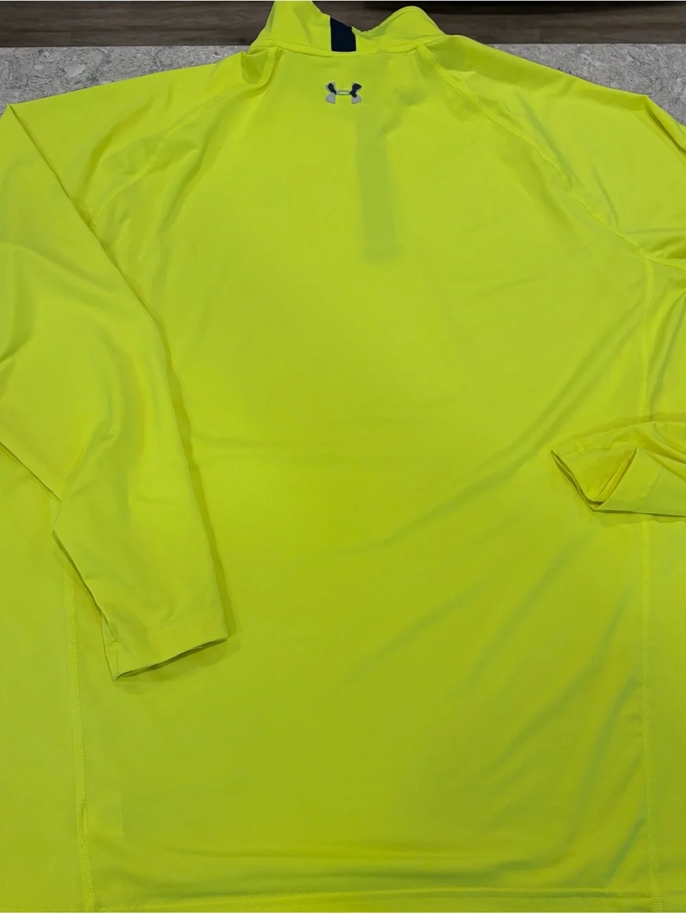 Under Armour Men’s High-Vis Yellow 1/4 Zip Performance Pullover-XL